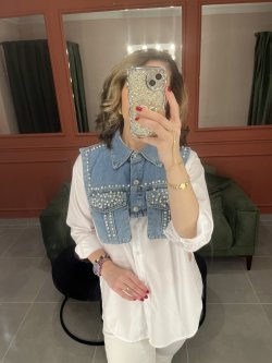 Taşlı Yelekli Gömlek