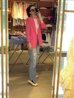 Blazer Ceket fuşya