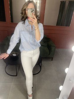 Çizgili gömlek #mavi