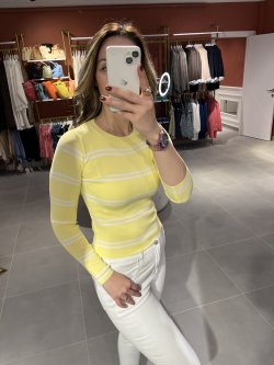 Çizgili triko #sarı