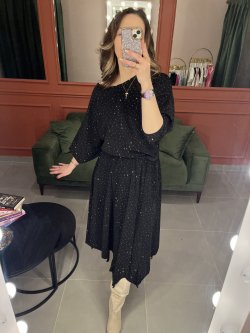 Pullu Asimetrik Etek