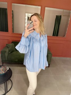 Prenses Gömlek Mavi