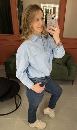 Troklu Fermuarlı Gömlek